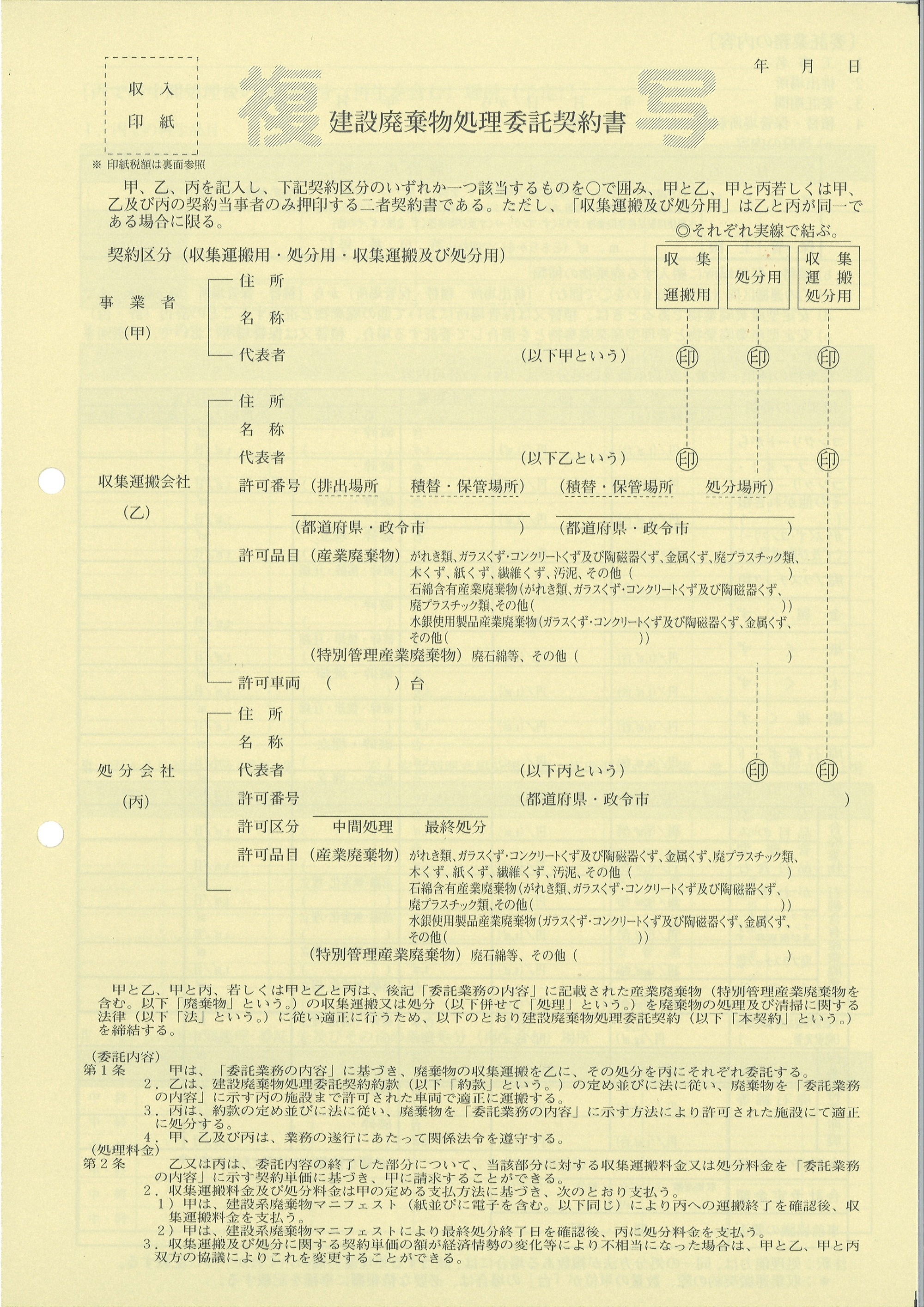 委託契約書の手引き